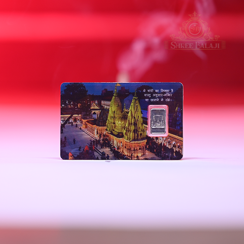 Baba Kashi Vishwanaath 1 Gram Silver Coin With Pvc Card Type Lamination (with Box) image 3