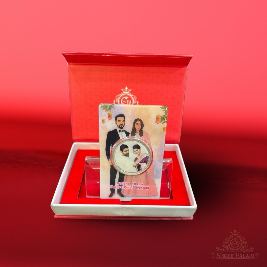 Weddings 10 Gram Silver Coin with PVC Laminated Card image 2