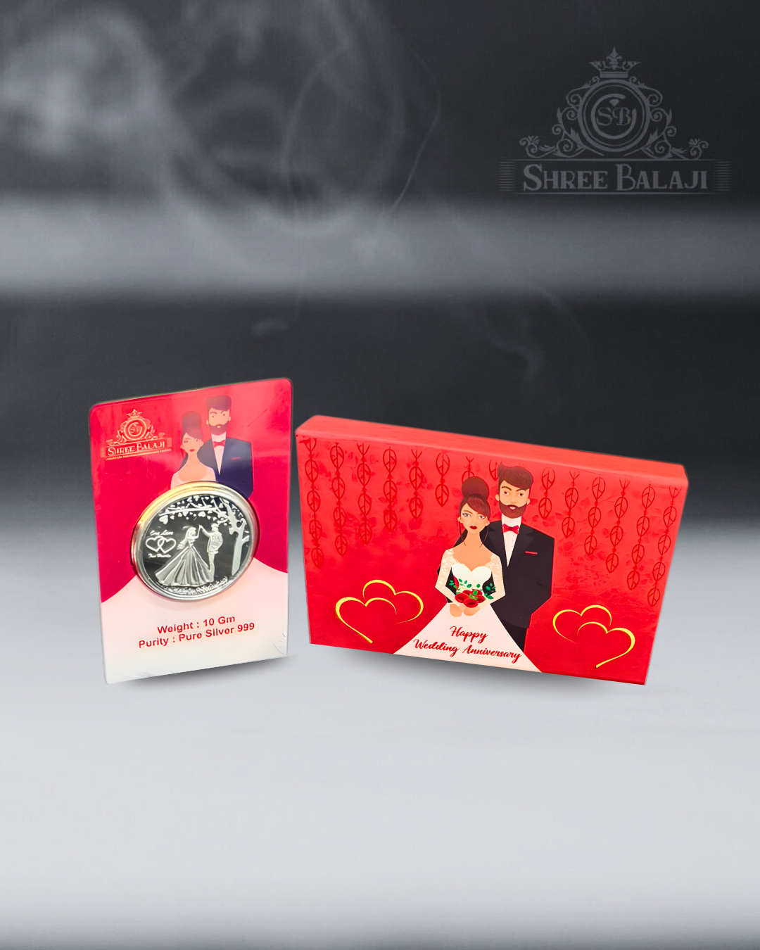 Weddings 10 Gram Silver Coin with PVC Laminated Card