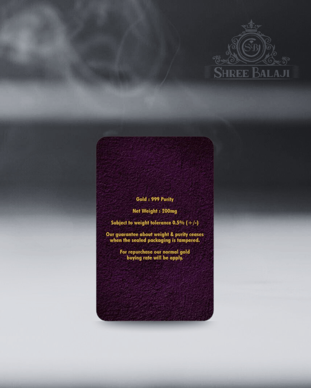 0.200mg Gold Coin with Laminated PVC Card
