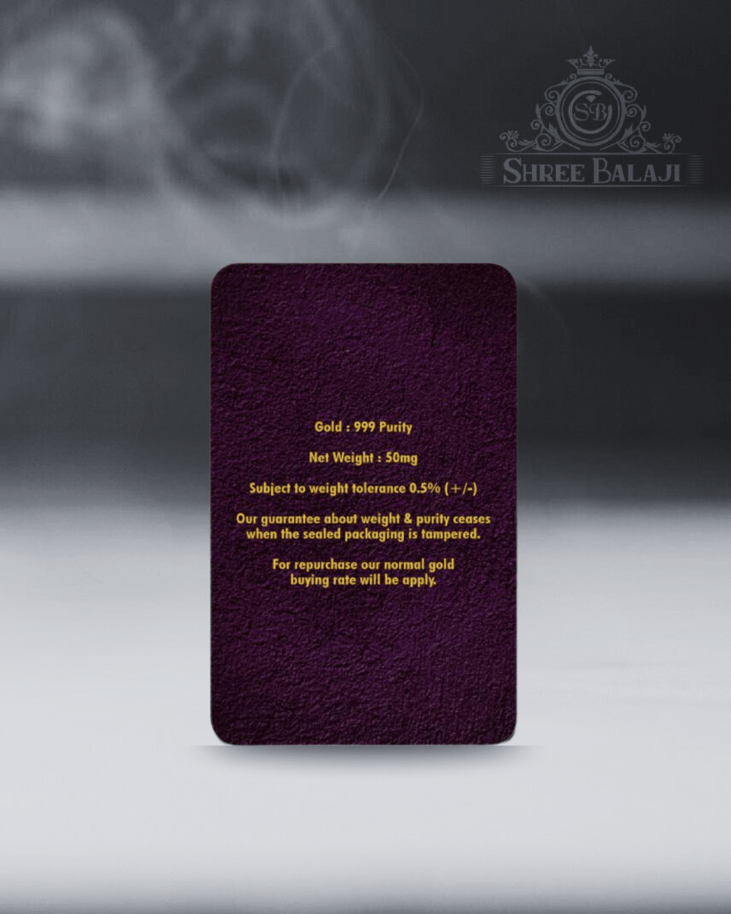 0.50mg Gold Coin with Laminated PVC Card