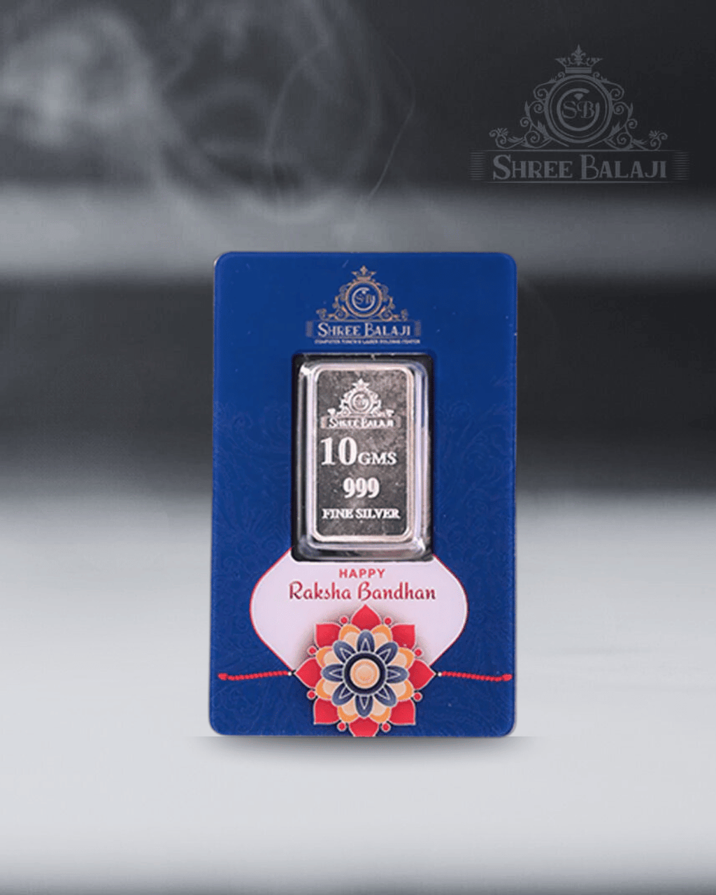 Happy Rakshabandhan 10 Gram Silver Coin with PVC Laminated Card