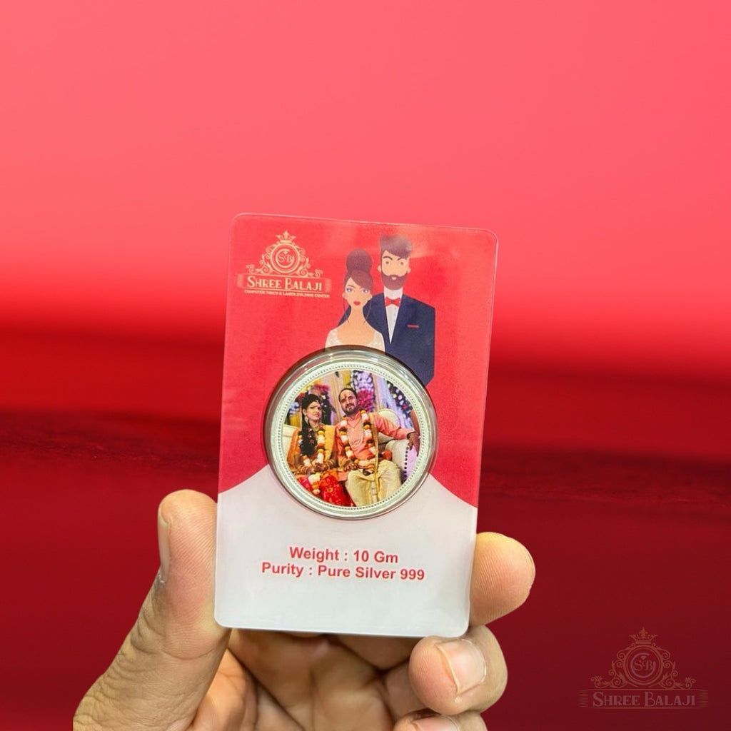 Weddings 10 Gram Silver Coin with PVC Laminated Card image 0