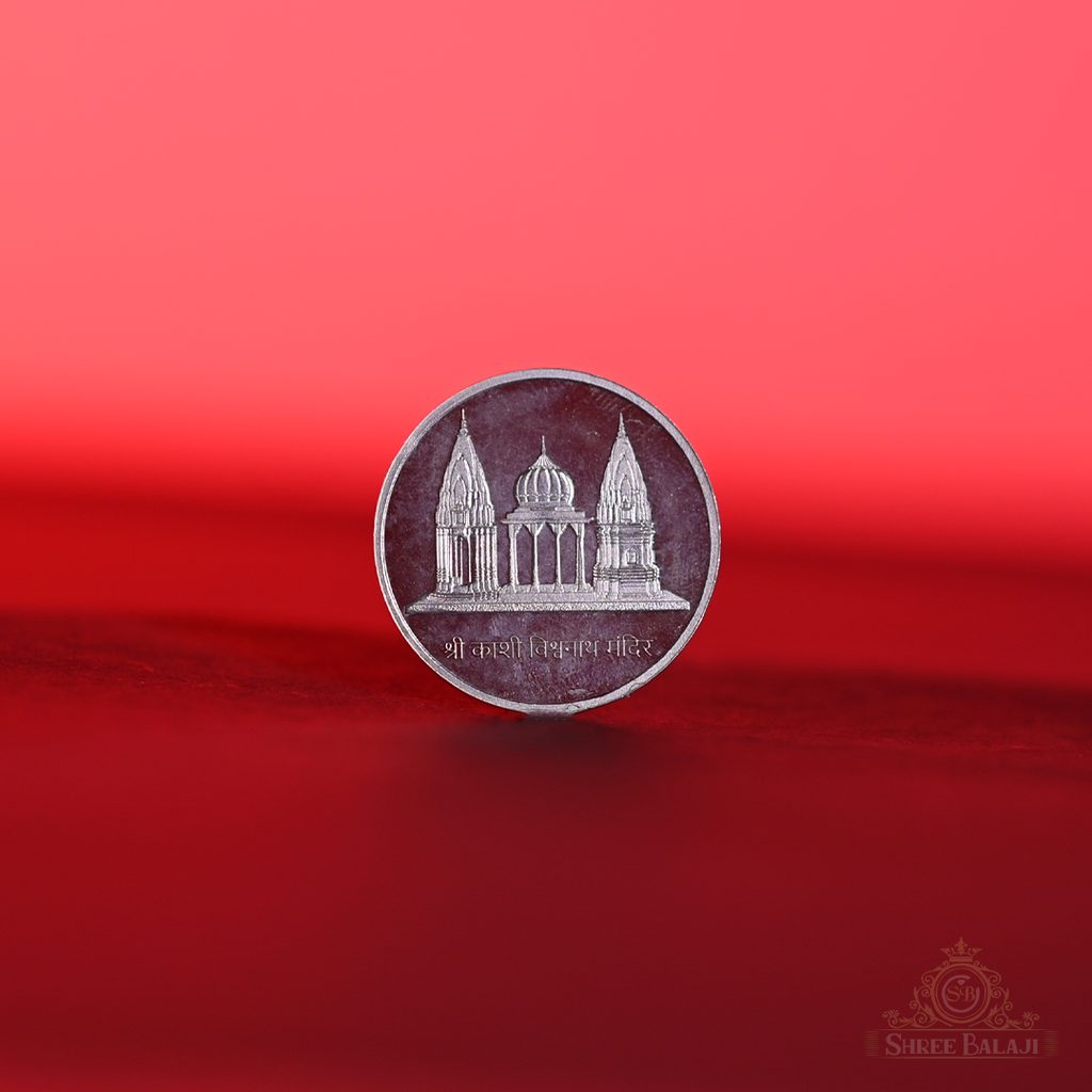 Kashi Vishwanath Ji 10 Gram Silver Coin with PVC Laminated Card image 0