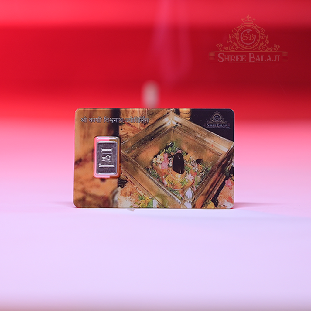 Baba Kashi Vishwanaath 1 Gram Silver Coin With Pvc Card Type Lamination (with Box) image 5