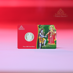 1 Gram Round Maa Annapurna Silver Coin with Laminated PVC Card image 1