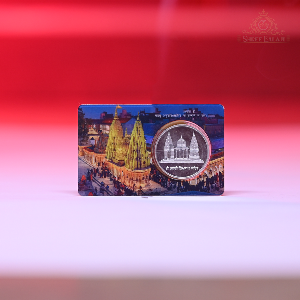 Kashi Vishwanath Ji 10 Gram Silver Coin with PVC Laminated Card image 2
