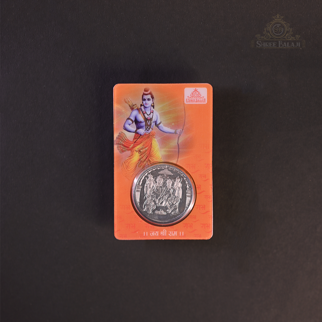 Shri Ram Mandir 10 Gram Silver Coin With Laminated Pvc Card image 6