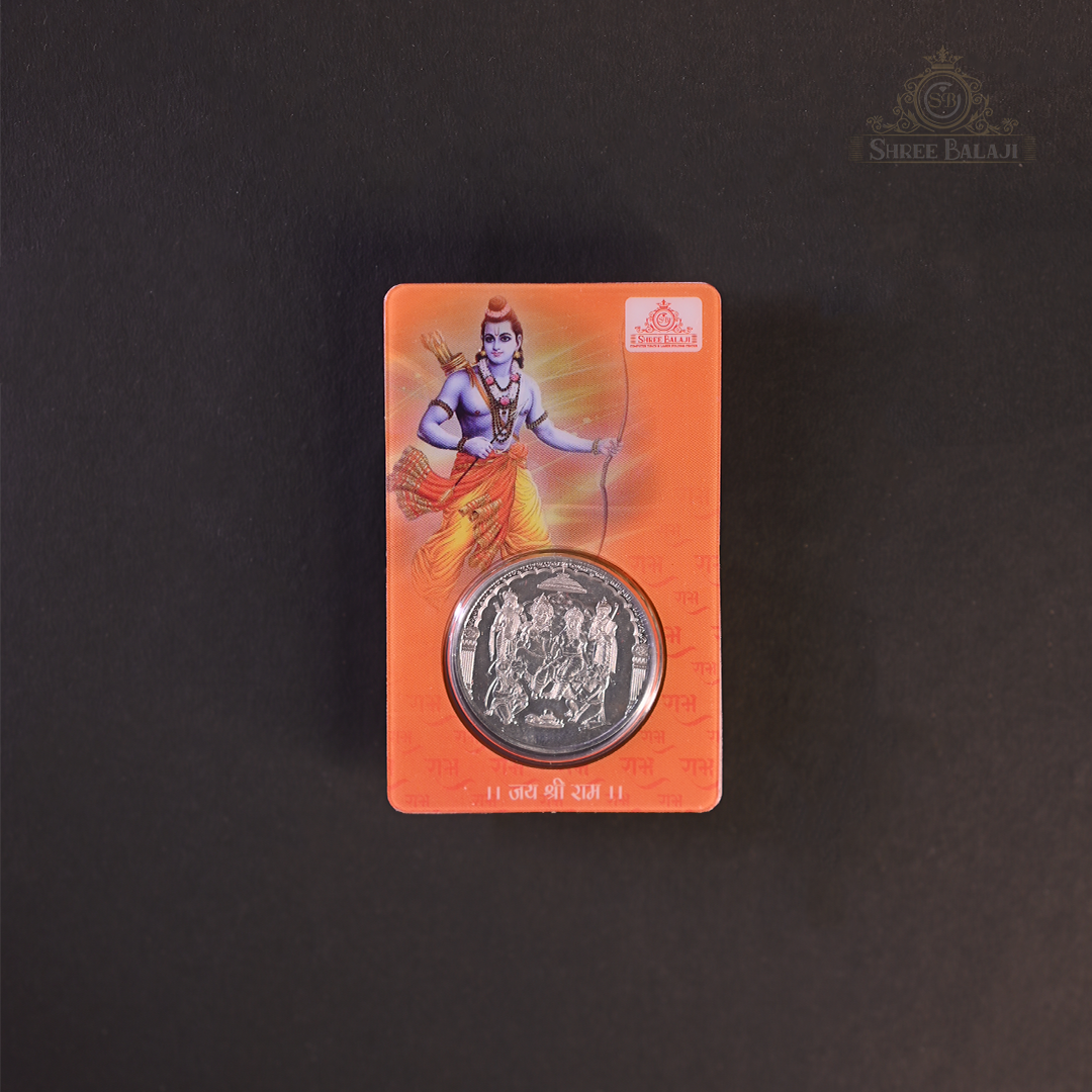 Shri Ram Mandir 10 Gram Silver Coin With Laminated Pvc Card image 6