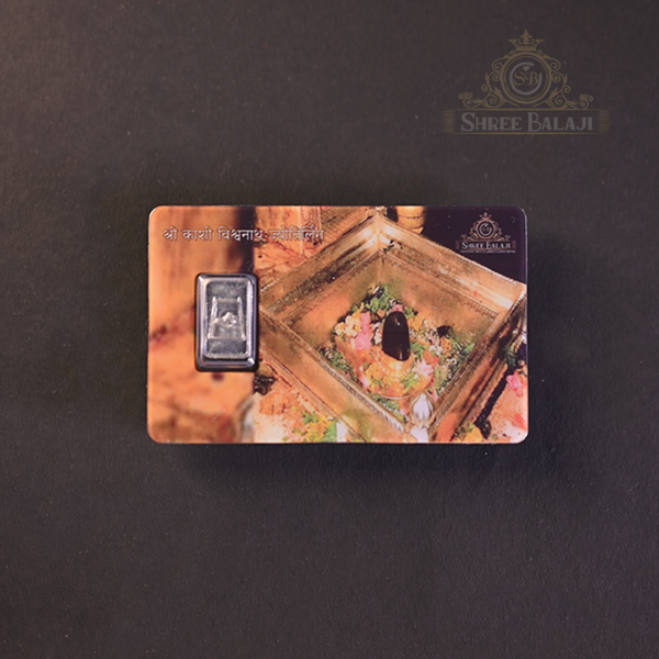 Baba Kashi Vishwanaath 1 Gram Silver Coin With Pvc Card Type Lamination (with Box)